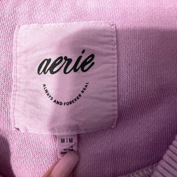 aerie Lilac Crewneck Sweatshirt - Picture 2 of 3